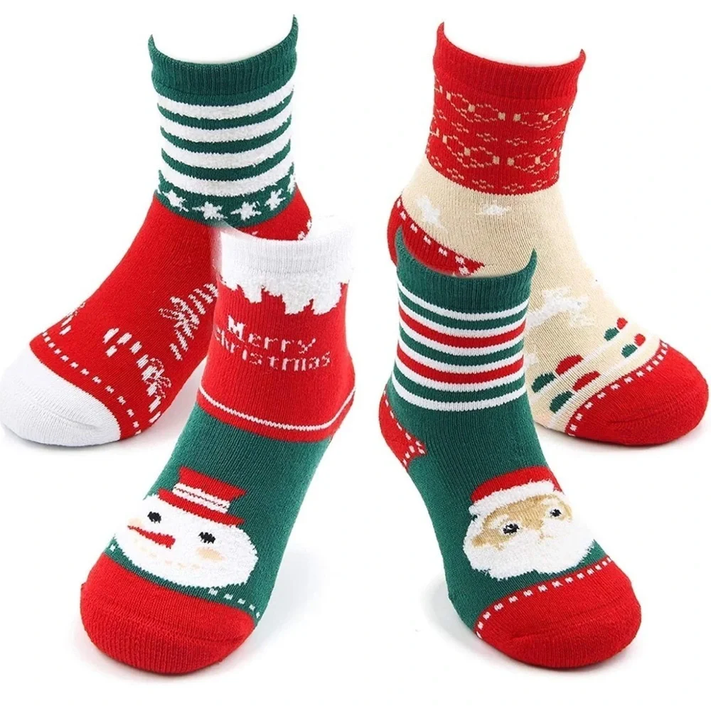 Big Kids Christmas socks pack of 4 pair | Size 10 - 13 years | (G3)